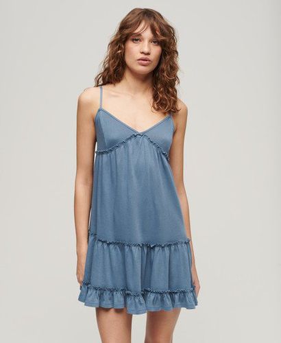 Women's Jersey Tiered Cami Mini Dress / Mariner - Size: 10 - Superdry - Modalova