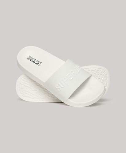 Women's Vegan Logo Pool Sliders White / Optic/optic - Size: 3-4 - Superdry - Modalova