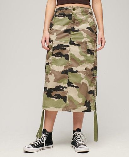 Women's Cargo Midi Skirt Khaki / Jacket Camo - Size: 10 - Superdry - Modalova