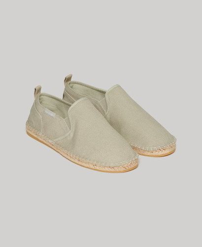 Men's Canvas Espadrille Shoes Beige / Stone Brown - Size: 10 - Superdry - Modalova
