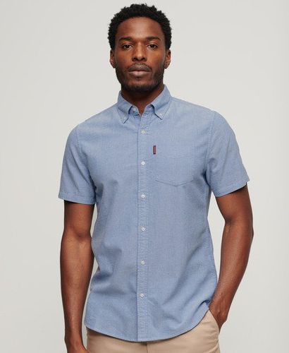 Men's Oxford Short Sleeve Shirt Blue / Royal Blue - Size: M - Superdry - Modalova