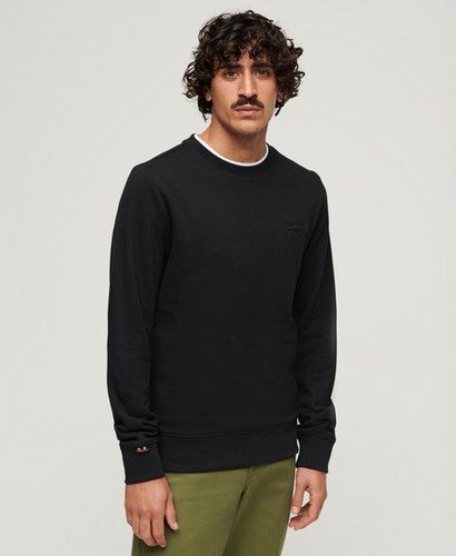 Men's Essential Logo Crew Sweatshirt Black - Size: S - Superdry - Modalova