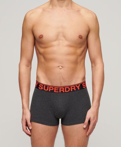 Men's Organic Cotton Trunk Triple Pack Grey / Karst Black Mega Grit/NOOS Grey Marl/Asphalt Grey - Size: L - Superdry - Modalova