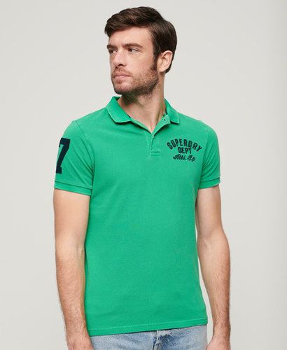 Men's Superstate Polo Shirt Green / Retro Green - Size: L - Superdry - Modalova