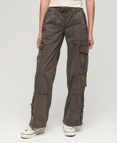 Women's Vintage Low Rise Elastic Cargo Pants Dark Grey - Size: 26 - Superdry - Modalova