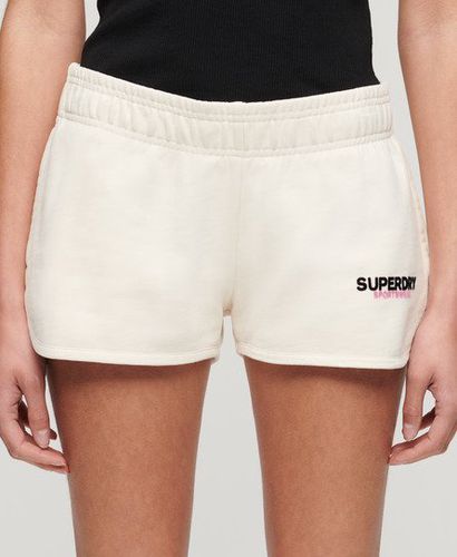 Women's Sportswear Logo Racer Shorts / Rice White - Size: 12 - Superdry - Modalova