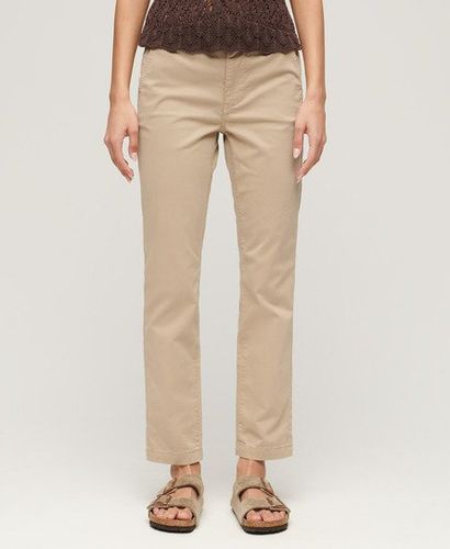 Women's Mid Rise Chino Trousers Brown / Stonewash Taupe Brown - Size: 26/32 - Superdry - Modalova