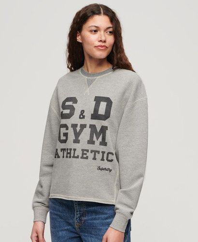 Damen Lässiges, Verkürztes Athletic Essentials Rundhals-Sweatshirt - Größe: 36 - Superdry - Modalova