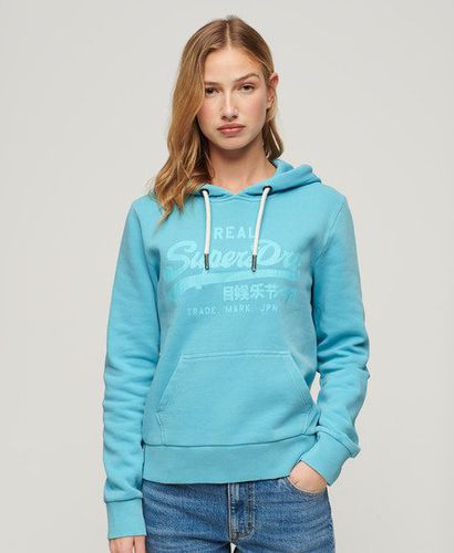 Women's Neon Graphic Hoodie Blue / Kingfisher Blue - Size: 6 - Superdry - Modalova