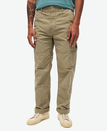 Men's Organic Cotton Baggy Cargo Pants Beige / Dress Beige - Size: 34/32 - Superdry - Modalova