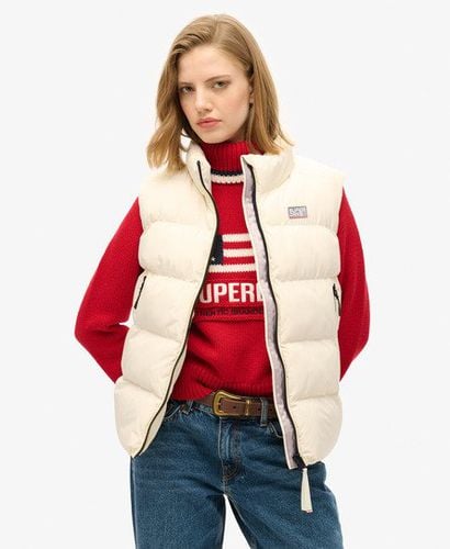 Women's Sports Puffer Gilet White / Off White - Size: 12 - Superdry - Modalova