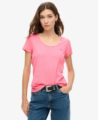Women's Studios Scoop Neck T-Shirt Pink / Pink Carnation - Size: 8 - Superdry - Modalova