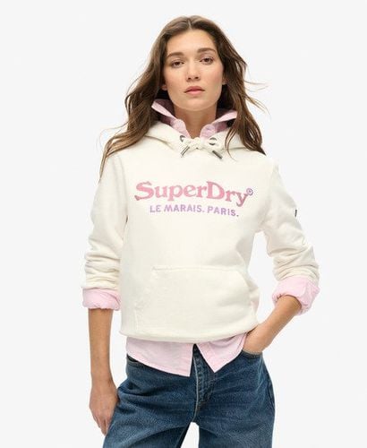 Women's Metallic Venue Hoodie Cream / Ecru - Size: 16 - Superdry - Modalova