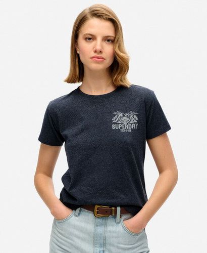 Women's Lo-fi Outdoor Fitted T-Shirt Navy / Deep Indigo Navy Marl - Size: 8 - Superdry - Modalova