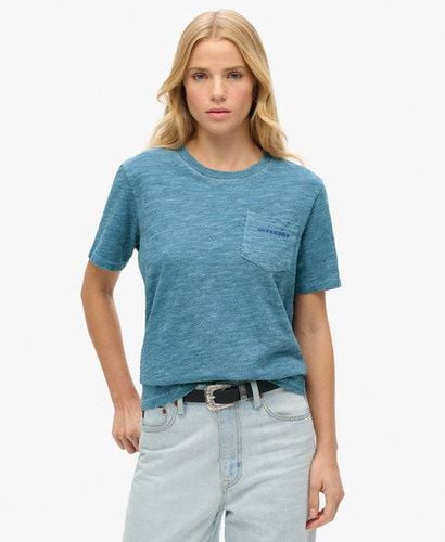 Women's Essential Logo Overdyed T-Shirt Blue / Moonlight Blue - Size: 8 - Superdry - Modalova