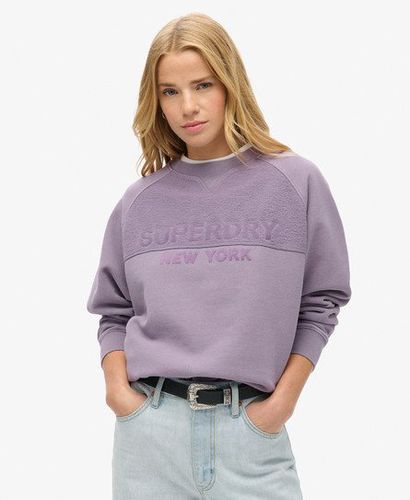 Damen Lockeres Sport Luxe Sweatshirt mit Rundhalsausschnitt - Größe: 42 - Superdry - Modalova