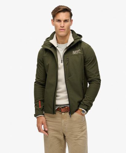 Men's Hooded Soft Shell Trekker Jacket Khaki / Army Khaki - Size: XL - Superdry - Modalova