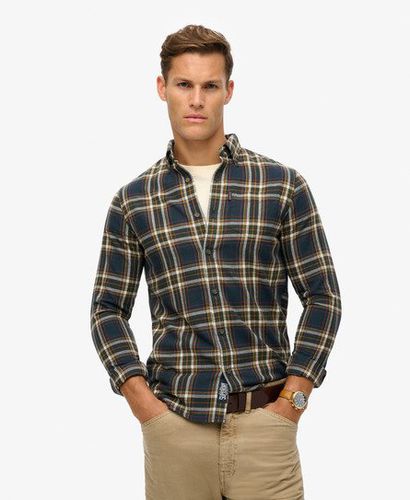 Men's Organic Cotton Vintage Check Shirt Navy / Bryce Check Navy - Size: S - Superdry - Modalova