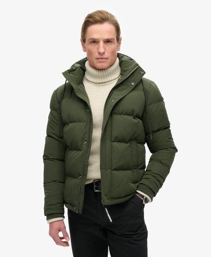 Men's Everest Short Hooded Puffer Jacket Green / Army Green - Size: XL - Superdry - Modalova