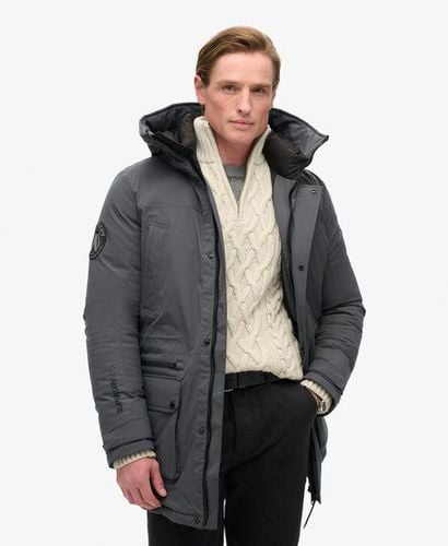 Men's City Padded Parka Jacket Dark Grey / Ebony - Size: S - Superdry - Modalova