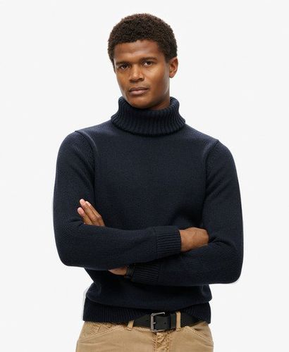 Men's The Merchant Store - Roll Neck Jumper Navy / Dark Navy - Size: M - Superdry - Modalova