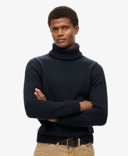 Men's The Merchant Store - Roll Neck Jumper Navy / Dark Navy - Size: Xxxl - Superdry - Modalova