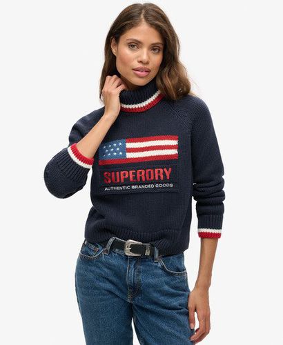 Damen Americana Strickpullover mit Rollkragen - Größe: 38 - Superdry - Modalova