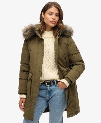 Damen Everest Parka mit Kunstfellbesatz - Größe: 40 - Superdry - Modalova