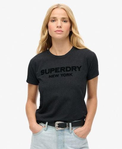 Women's Sport Luxe Graphic Fitted T-Shirt Black - Size: 8 - Superdry - Modalova