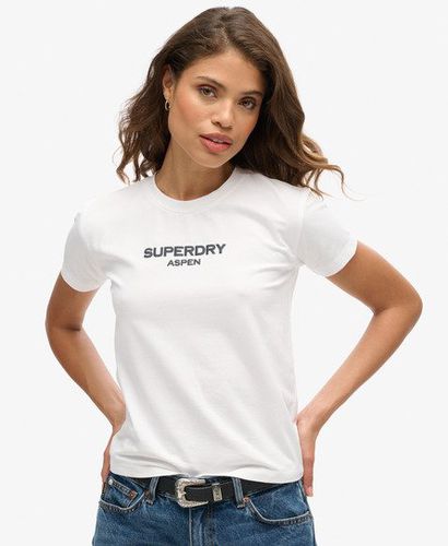 Women's Sport Luxe Graphic Fitted T-Shirt White / Brilliant White - Size: 12 - Superdry - Modalova