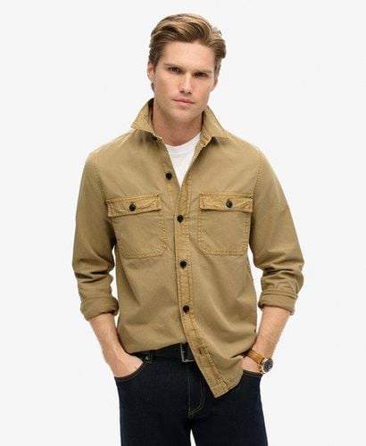 Men's Military Long Sleeve Shirt Tan / Canyon Sand Brown - Size: M - Superdry - Modalova