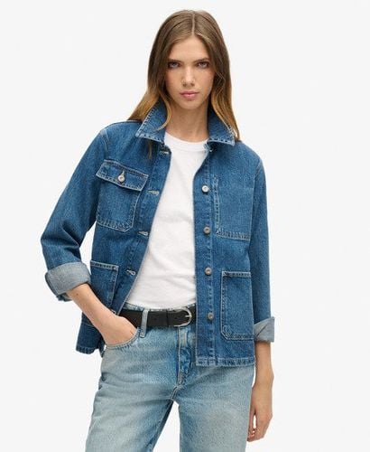 Damen Denim Chore Jacke - Größe: 40 - Superdry - Modalova