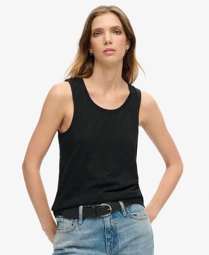 Women's Scoop Neck Tank Top Black - Size: 10 - Superdry - Modalova