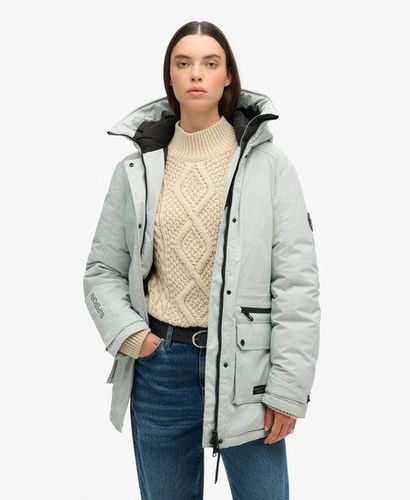 Women's City Padded Parka Coat Light Grey / Puritan Grey - Size: 10 - Superdry - Modalova