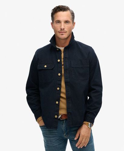 Men's Surplus Canvas Overshirt Navy / Eclipse Navy - Size: M - Superdry - Modalova