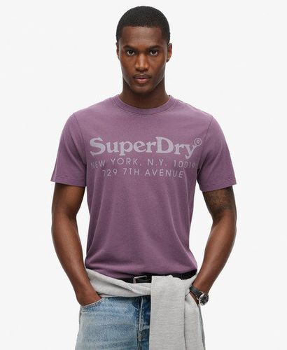 Men's Tonal Venue Logo T-Shirt Purple / Soot Purple - Size: L - Superdry - Modalova