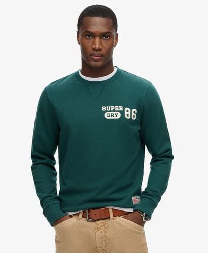 Men's Athletic Printed Sweatshirt Green / Dark Pine Green - Size: S - Superdry - Modalova