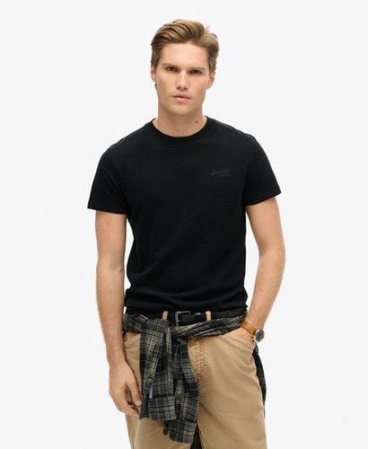 Men's Organic Cotton Essential Logo T-Shirt Black / Black/black - Size: M - Superdry - Modalova