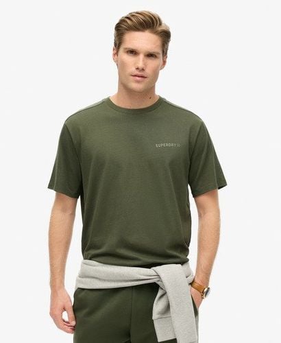 Men's Tech Relaxed T-Shirt Green / Dark Moss Green - Size: Xxl - Superdry - Modalova