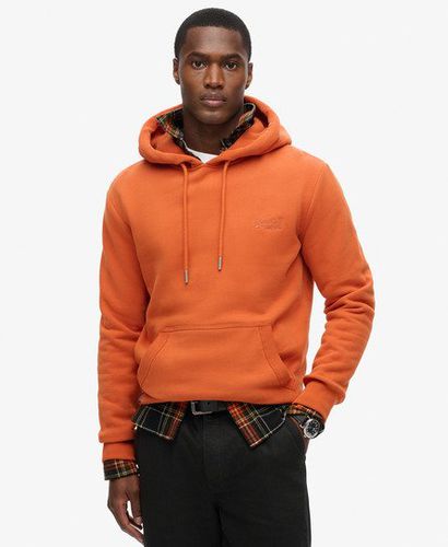 Men's Essential Logo Hoodie Orange / Autumn Glaze Brown - Size: M - Superdry - Modalova