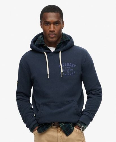 Men's Machined Goods Workwear Hoodie Navy / Eclipse Navy - Size: S - Superdry - Modalova