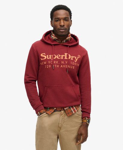 Men's Tonal Venue Logo Hoodie Red / Wine Red - Size: XL - Superdry - Modalova