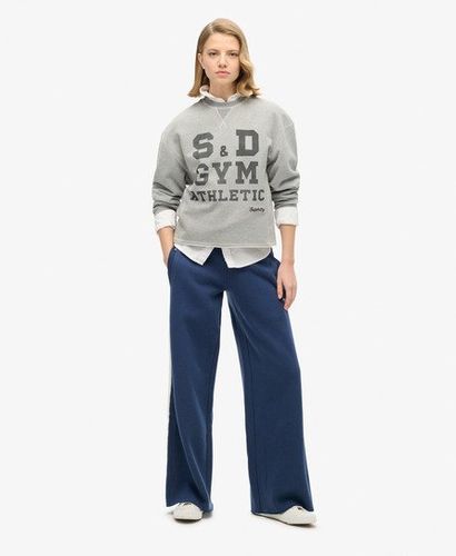 Women's Essential Logo Straight Joggers Navy / Mariner Navy - Size: 16 - Superdry - Modalova