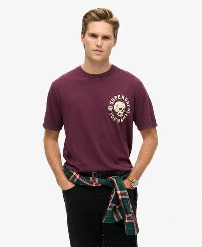 Herren Locker Geschnittenes T-shirt mit Biker-grafik - Größe: S - Superdry - Modalova