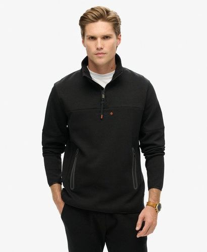 Men's Tech Logo Loose Half Zip Black - Size: XL - Superdry - Modalova