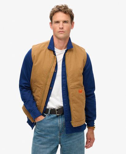 Men's Surplus Workwear Vest Brown / Denim Co Tobacco Brown - Size: L - Superdry - Modalova