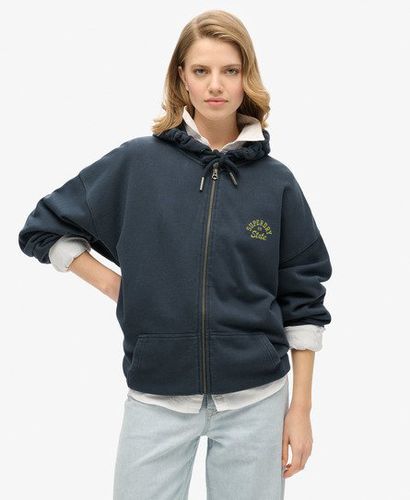 Women's Athletic Essentials Oversized Hoodie Blue / Blueberry Navy - Size: 12 - Superdry - Modalova