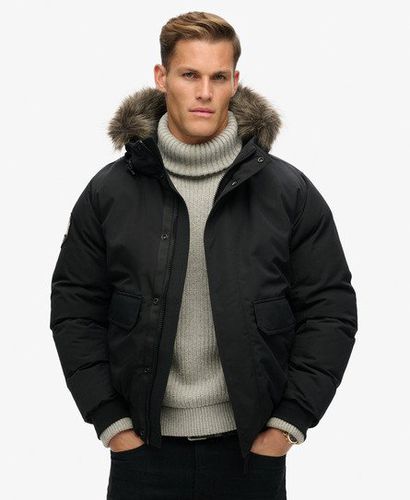 Herren Everest Bomberjacke mit Kunstfellbesatz - Größe: L - Superdry - Modalova