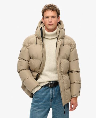 Men's Hooded Five Baffle Sports Puffer Brown / Timber Wolf Brown - Size: L - Superdry - Modalova