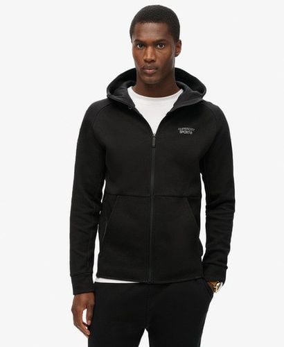 Mens Classic Embroidered Logo Sport Tech Loose Zip Hoodie, Black, Size: XXL - Superdry - Modalova